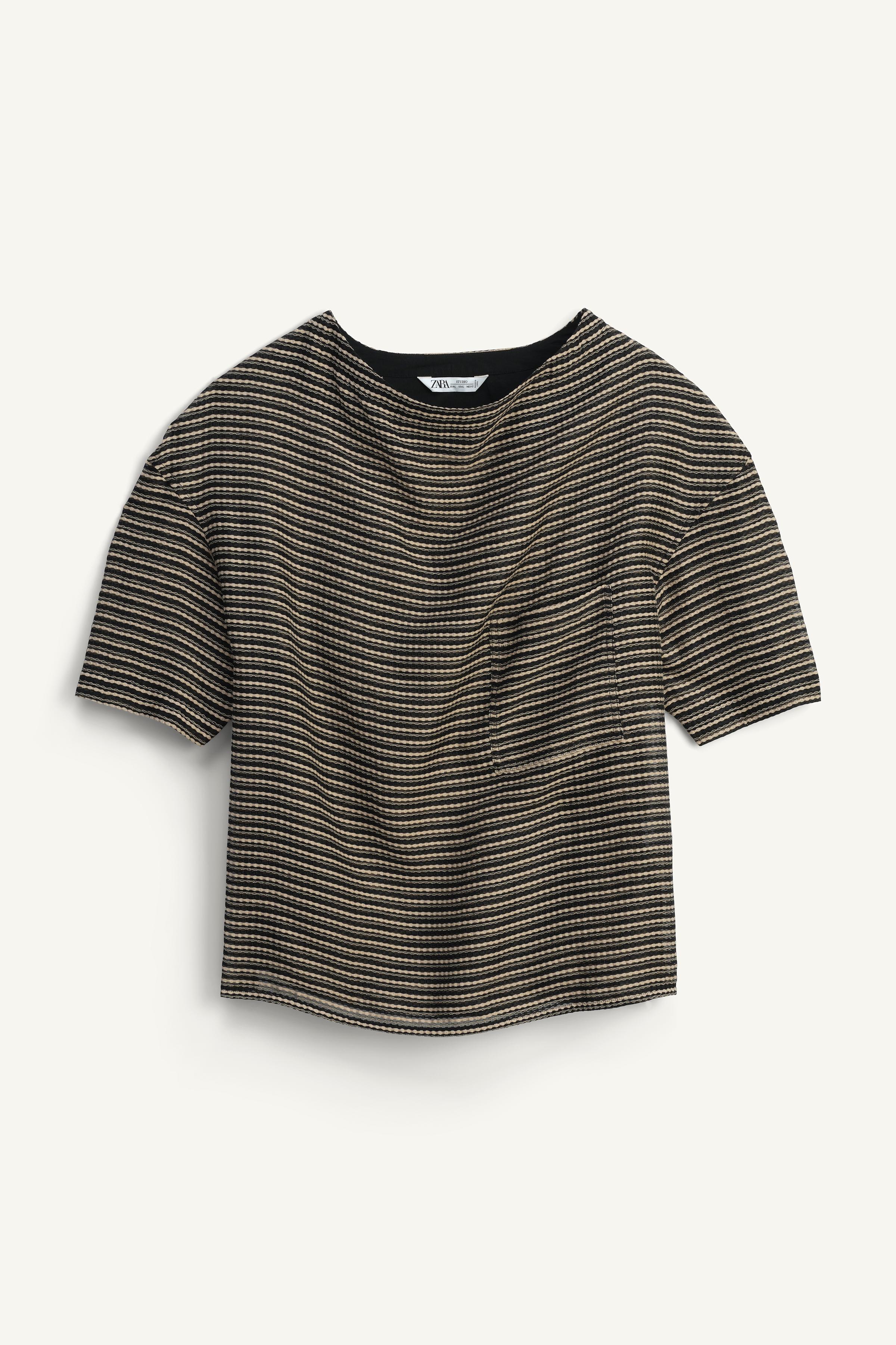 Ziggi Zig Zag Striped V-Neck Sweater BLACK/CHALK WHITE