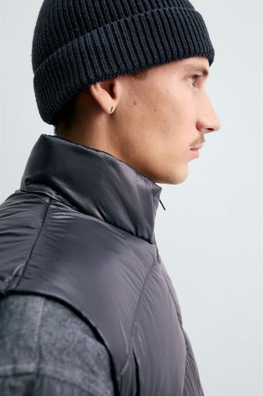 DOUDOUNE SANS MANCHES 100 % PLUMES DÉPERLANTE - Bleu marine foncé de Zara - Image 6
