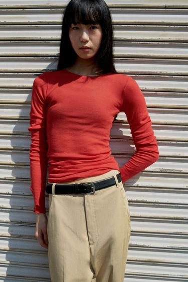 SUPIMA® COTTON T-SHIRT - Red by Zara