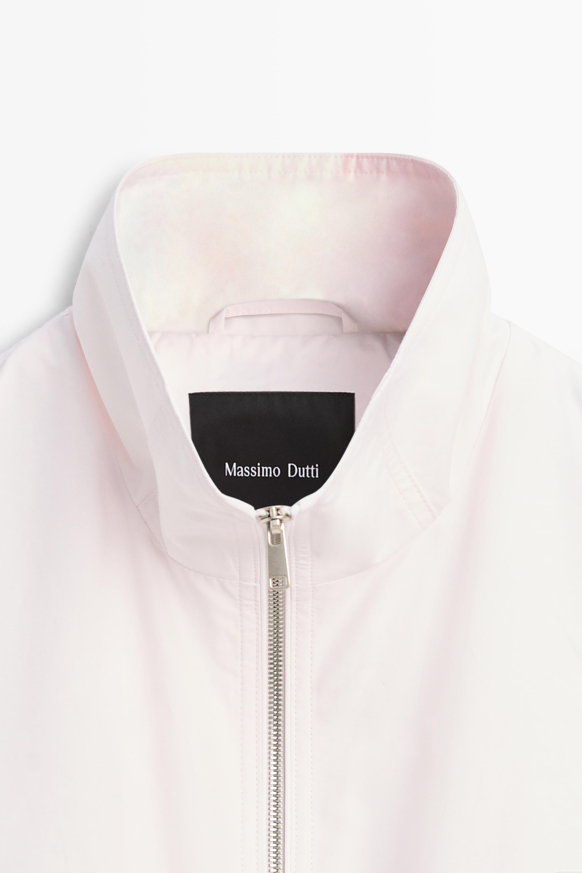 High-neck bomber jacket — Pale pink