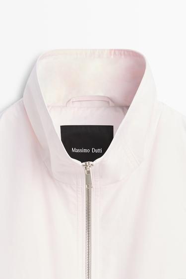 High-neck bomber jacket — Pale pink 2