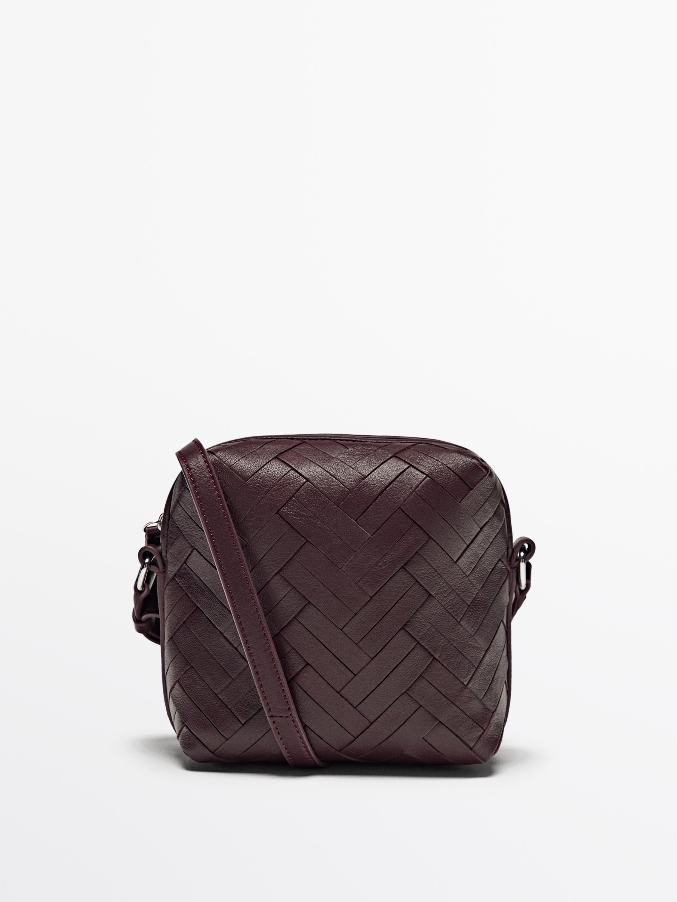 Braided nappa bucket bag - Black | ZARA United States