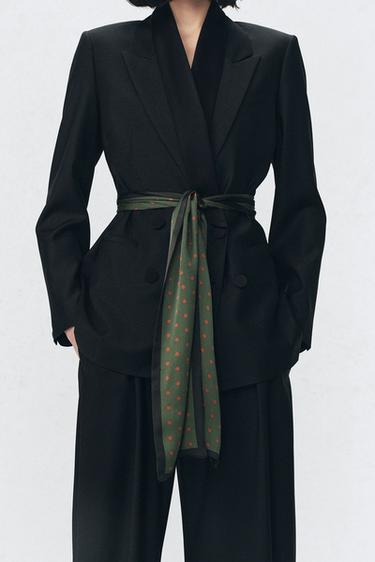 PAÑUELO SEDA SOSHIOTSUKI X ZARA - Verde de Zara