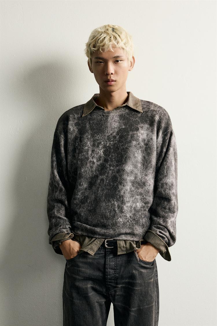 Jersey relaxed fit estampado abstracto