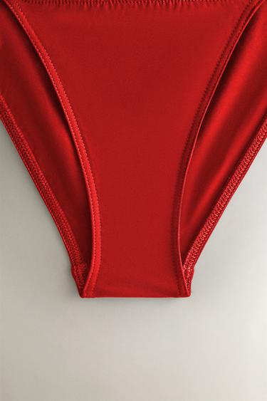 CULOTTE DE BIKINI DE PLAGE À NOUER - Rouge de Zara - Image 2