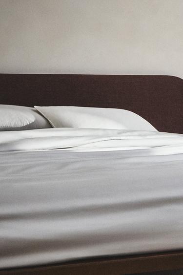 SATEEN DUVET COVER (300 THREAD COUNT) - Pearl grey by Zara