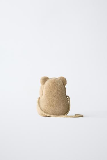 SAC BANDOULIÈRE OURS CŒUR - Marron camel de Zara - Image 4
