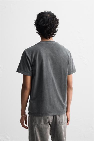 FADED PRINTED T-SHIRT - Anthracite grey by Zara