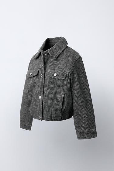 SOFT BALLOON JACKET - Black / White by Zara