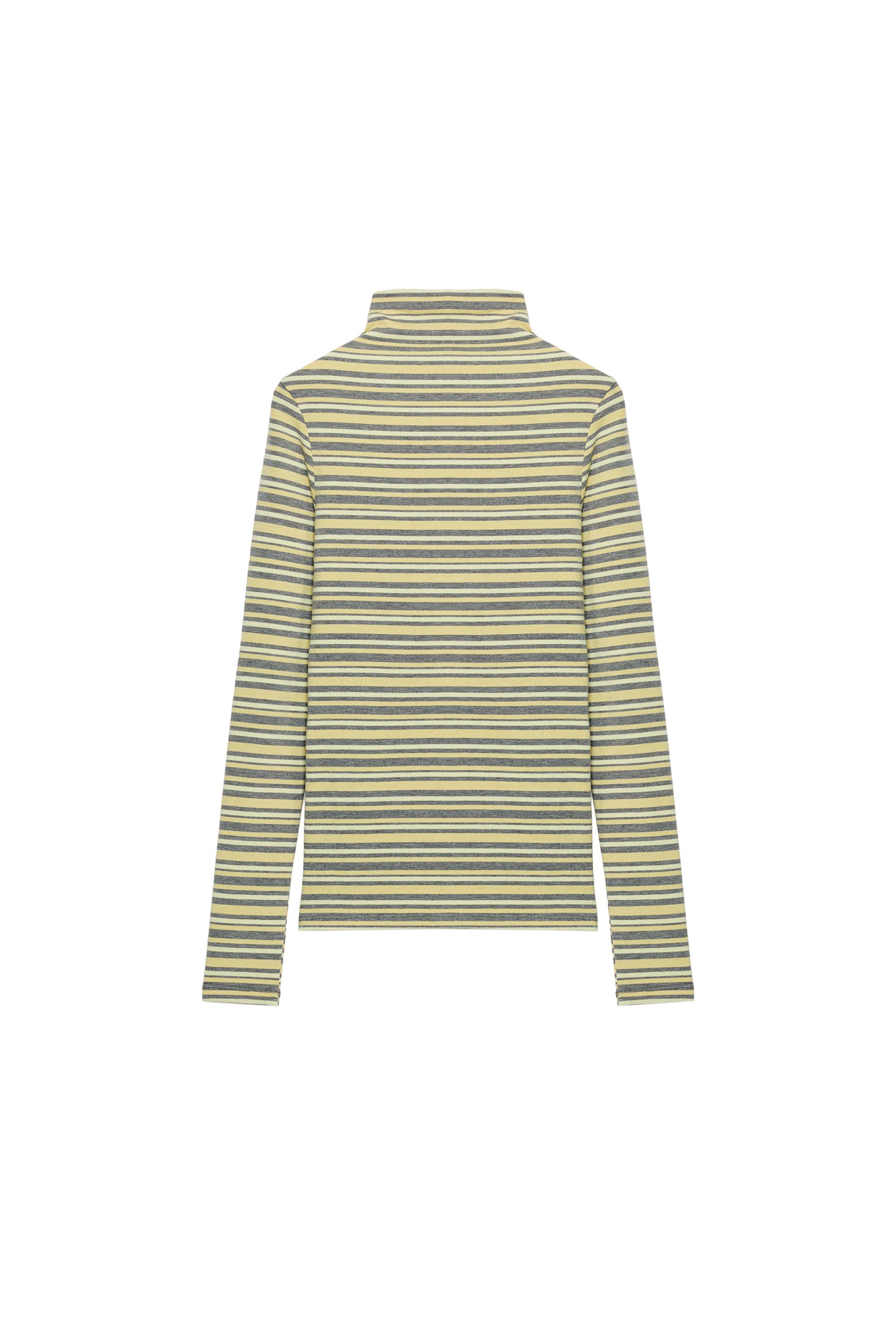 CAMISETA CUELLO ALTO RAYAS