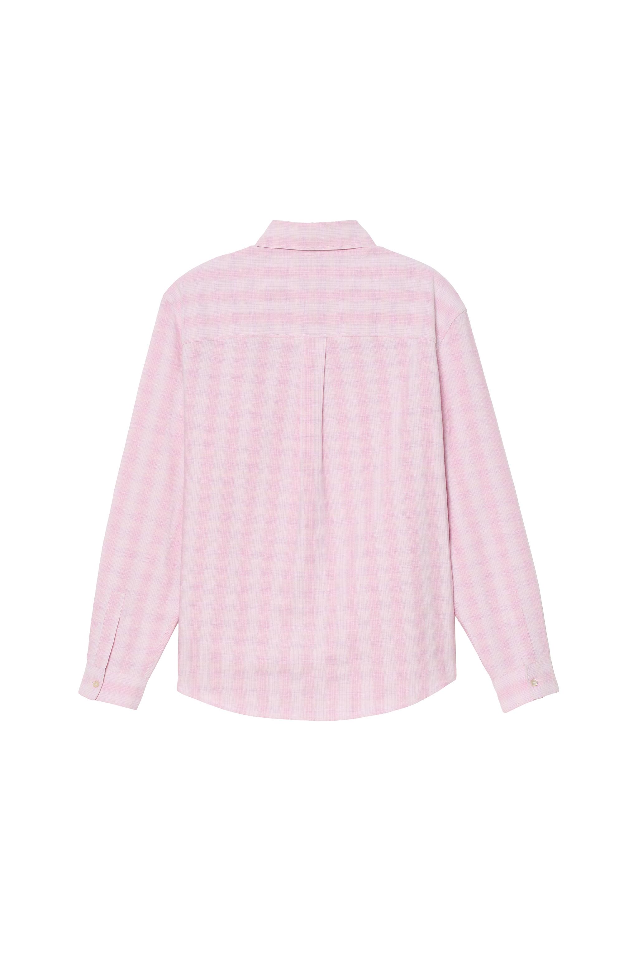 Мужские рубашки Zara COTTON - LINEN PLAID SHIRT — фото 4