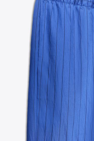 PANTALON DE PYJAMA RAYÉ - bleu/noir de Zara - Image 8