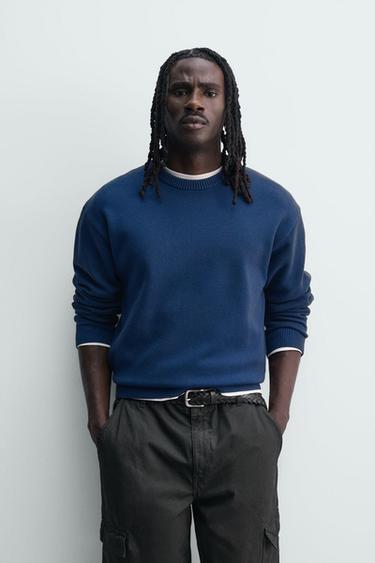 SOFT RELAXED FIT JUMPER - Bluish by Zara
