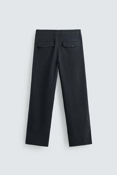 PANTALON REGULAR FIT STRUCTURÉ - Bleu marine de Zara - Image 6