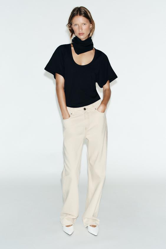 ROUND NECK T-SHIRT - Black by Zara - Image 0