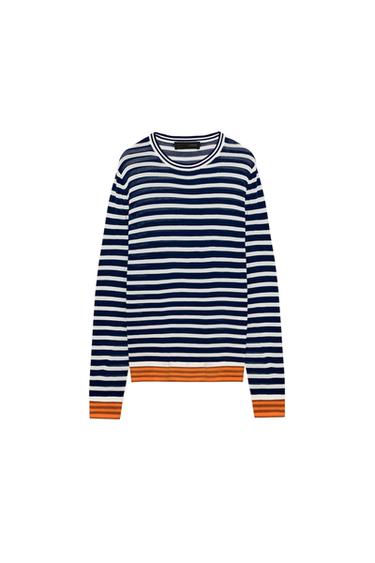 СВИТЕР В ПОЛОСКУ — МОРСКОЙ СИНИЙ от Zara