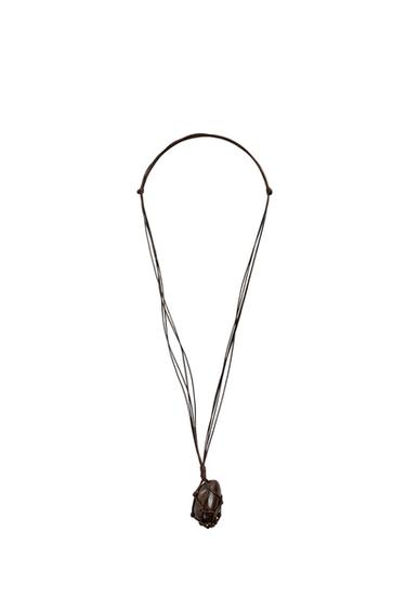 COLAR CORDÓN COLGANTE RED - Marrón de Zara