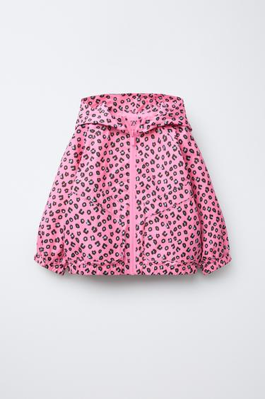 LIGHTWEIGHT ANIMAL PRINT RAINCOAT - Pink by Zara