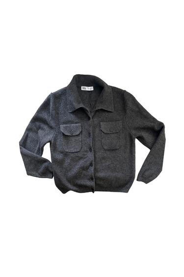 CHARCOAL GREY COLLARED SWEATER