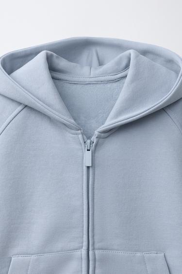PLUSH HOODIE - Light blue by Zara - Image 2