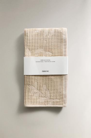 TORCHON CUISINE WAFFLE (LOT DE 2) - Beige clair de Zara - Image 3