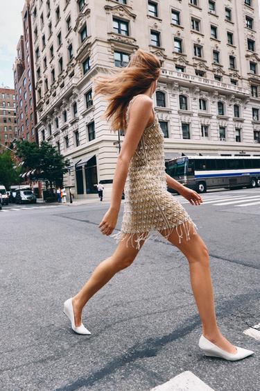 JEWEL BEADED MINI DRESS - Silver by Zara - Image 2