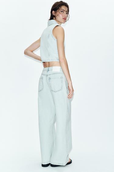 JEAN Z1975 TAILLE BASSE CROISÉ - Bleu clair de Zara - Image 4