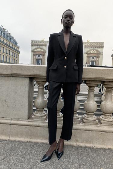 GERADE GESCHNITTENE HOSE MIT BÜGELFALTE - Schwarz von Zara