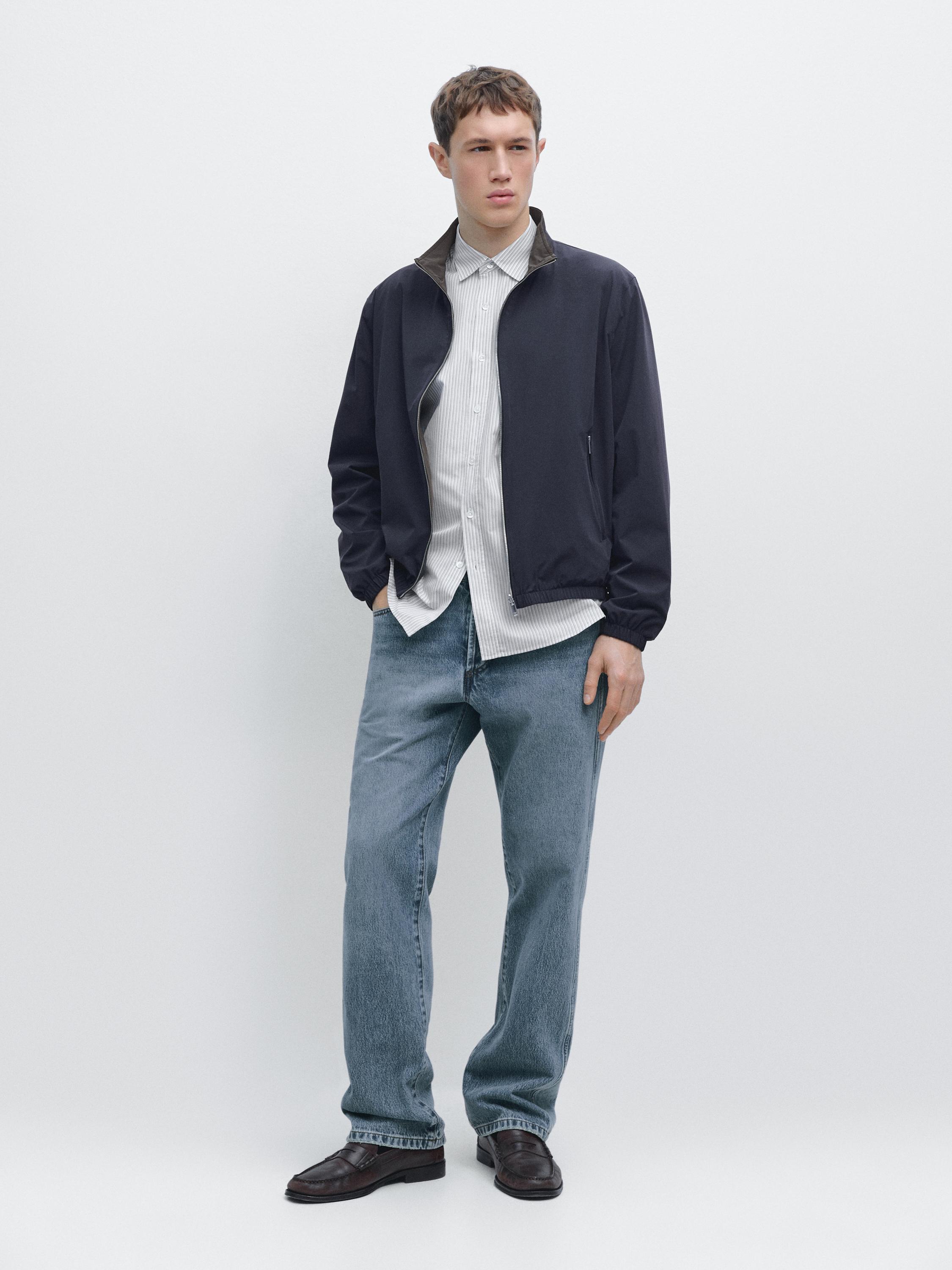 Short reversible jacket — Navy blue