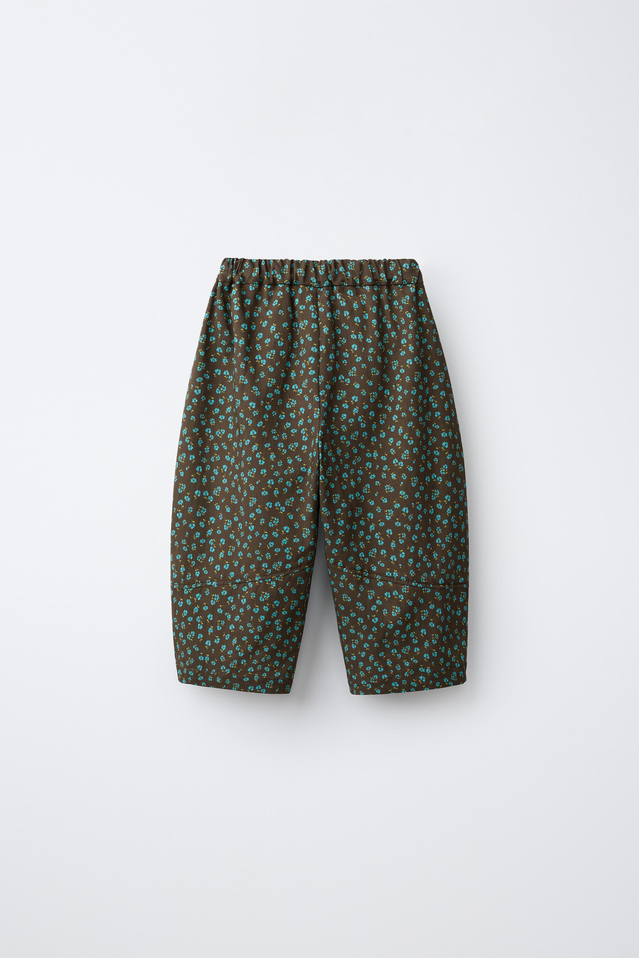 PANTALON BOUFFANT À FLEURS