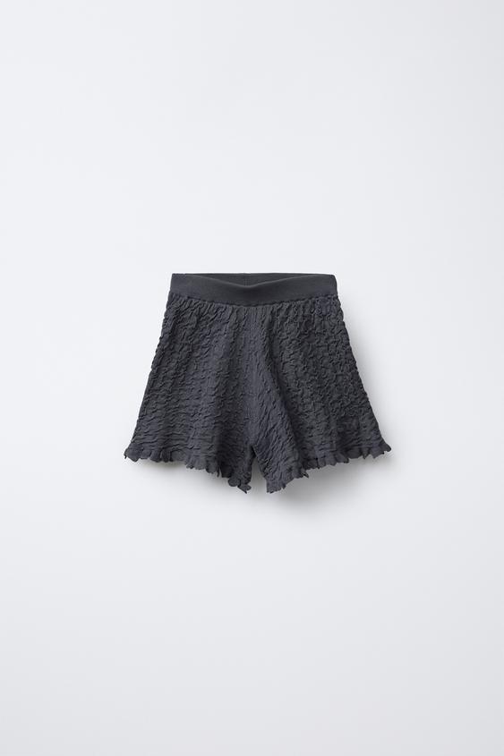 BERMUDA EN MAILLE STRUCTURÉE - Anthracite foncé de Zara - Image 0