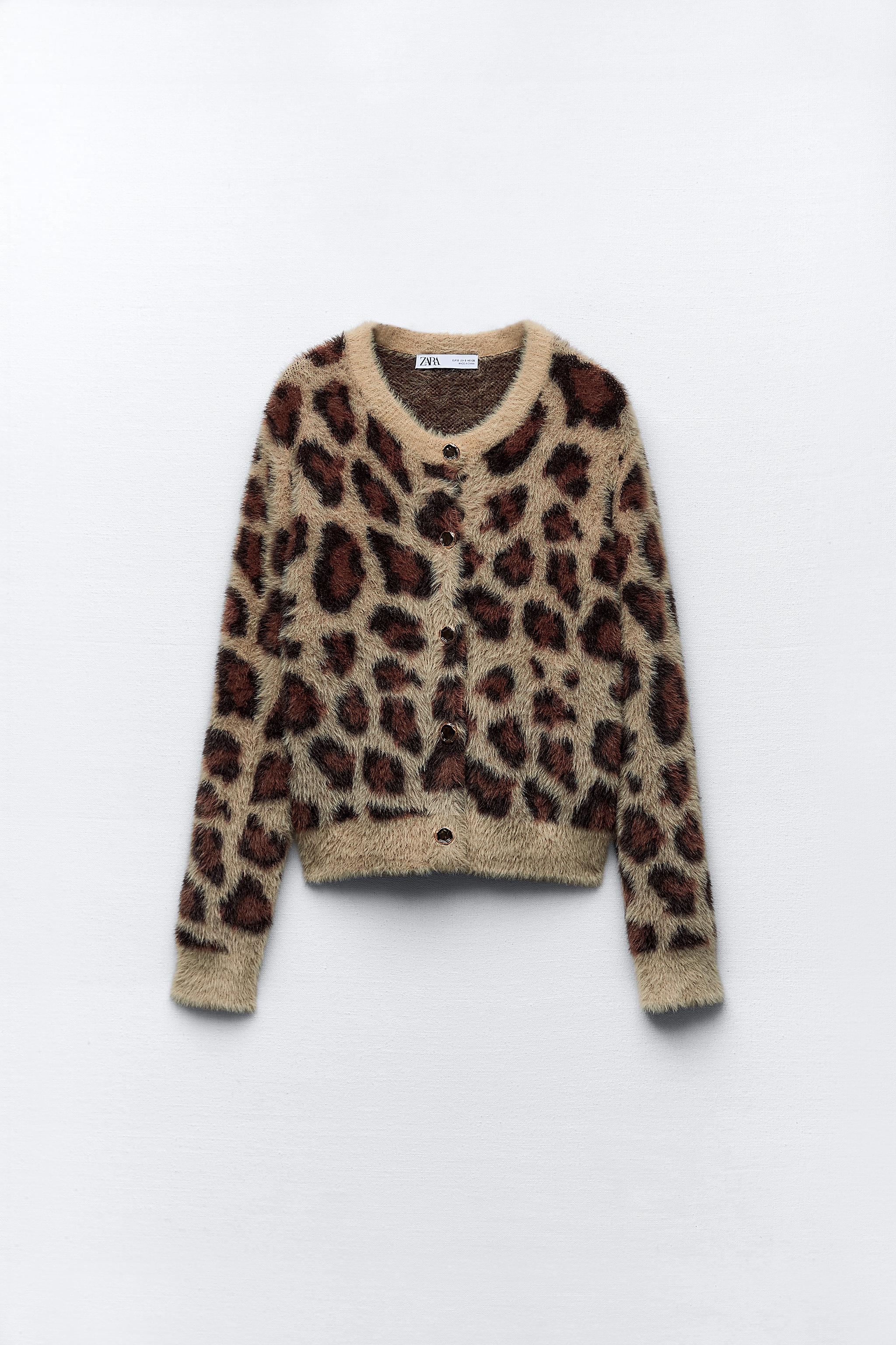 DRYKORN Leopard Jacquard Fluffy Sweater in Brown for Men