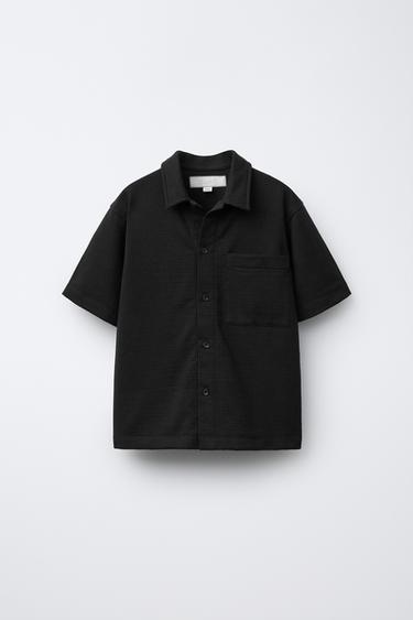 SHIRT AND BERMUDA SHORTS SET - Black by Zara - Image 1