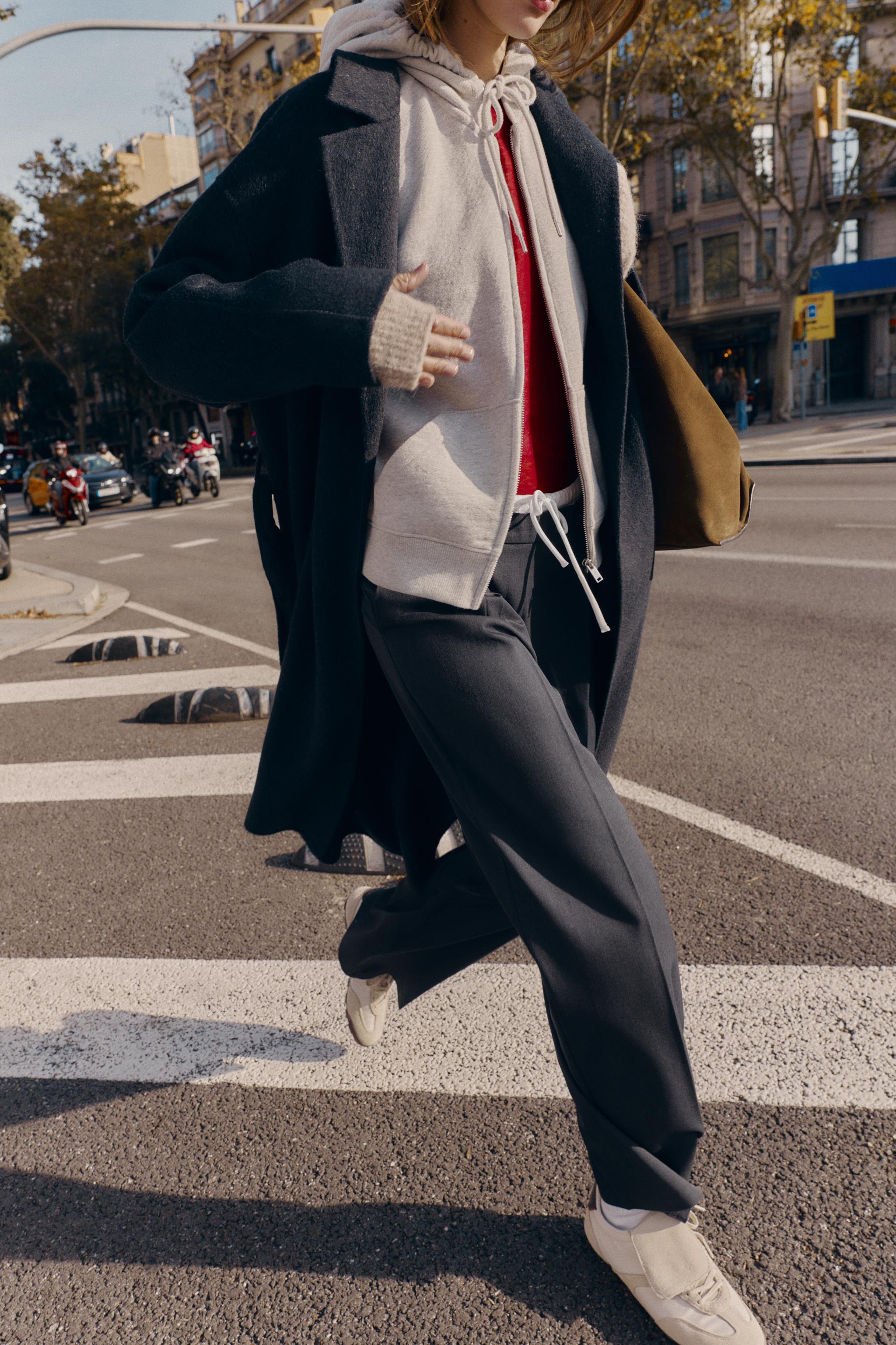 DOUBLE WAISTBAND WIDE-LEG PANTS