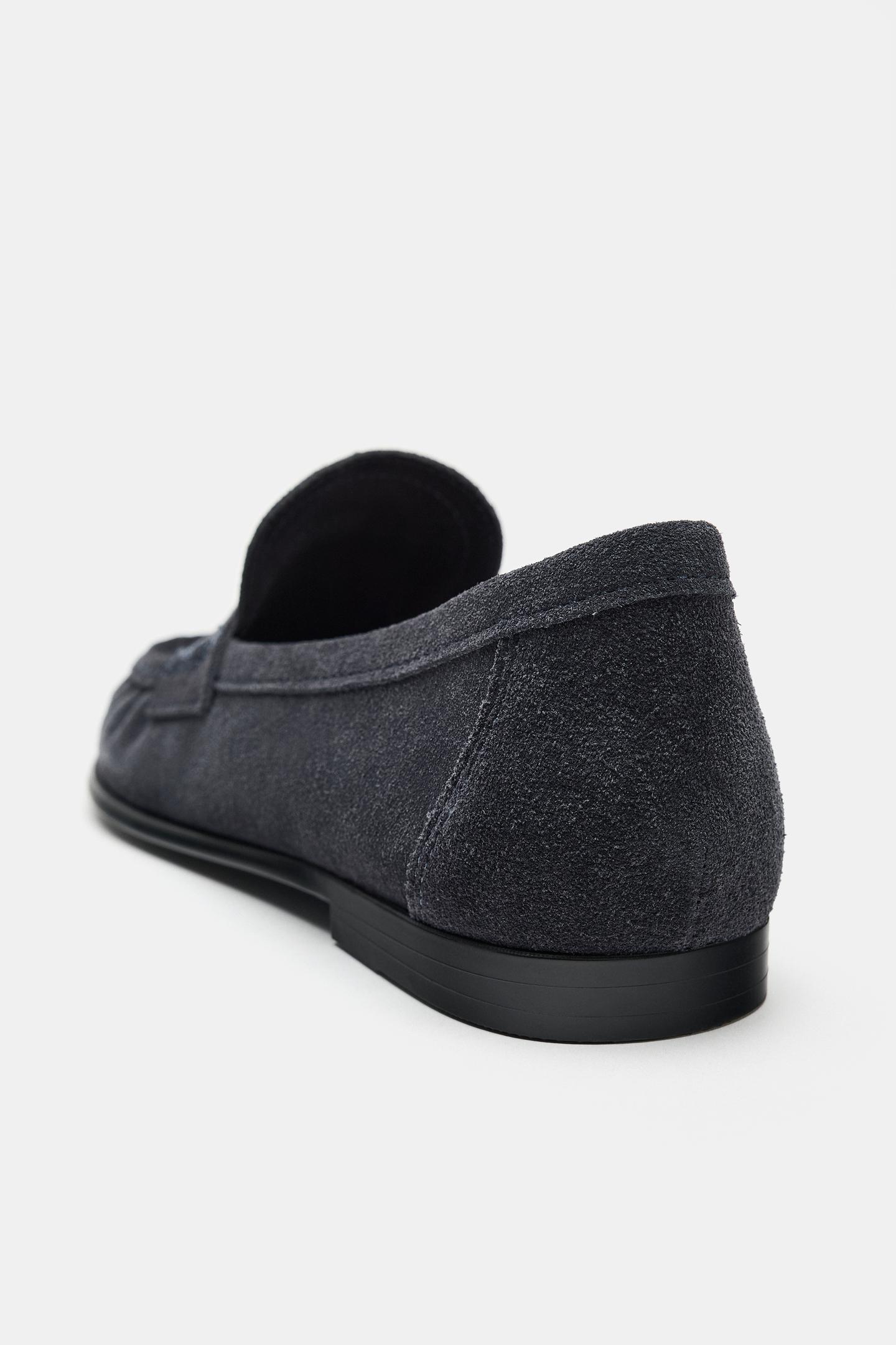 Женские туфли Zara Ruched Suede, цвет: Синий — фото 6