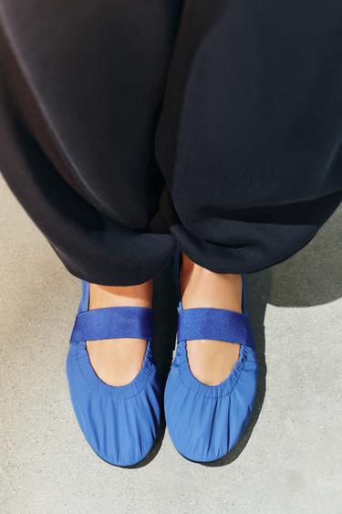 ELASTIC SPORT BALLET FLATS — Blue 2
