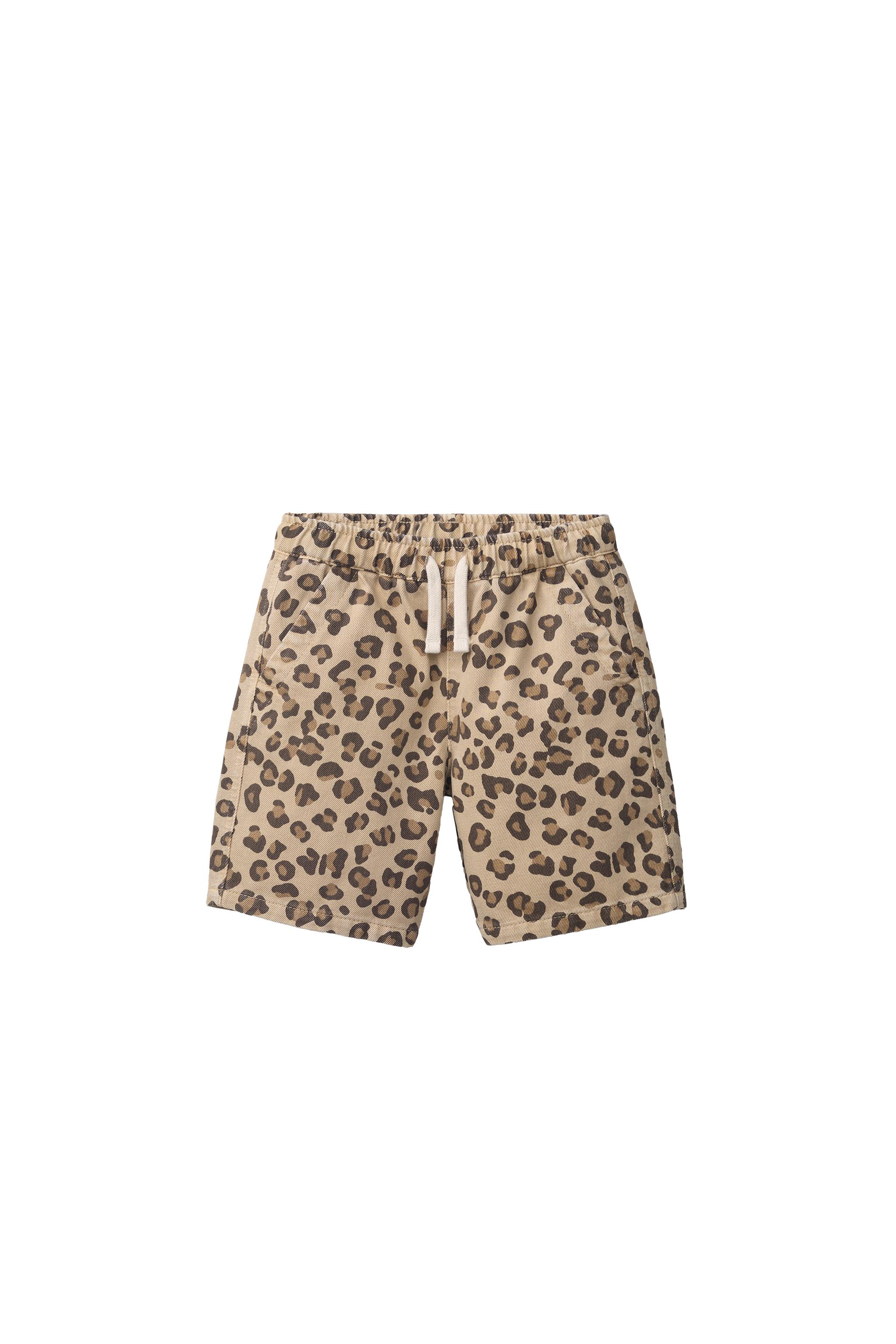 ANIMAL PRINT TWILL BERMUDA SHORTS - camel | ZARA Singapore