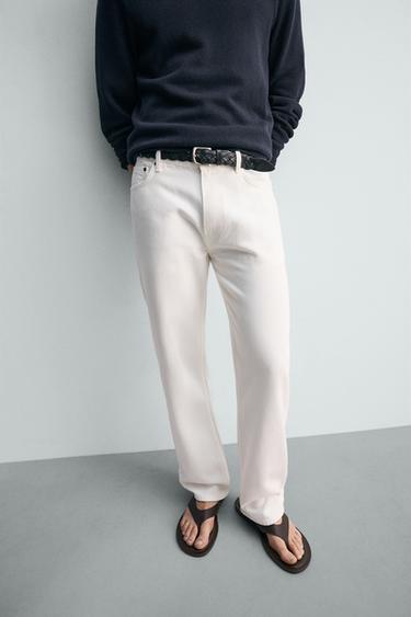 STRAIGHT-LEG JEANS - White by Zara - Image 5