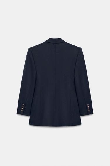 VESTE AJUSTÉE BOUTONS ZW COLLECTION - Bleu marine foncé de Zara - Image 6