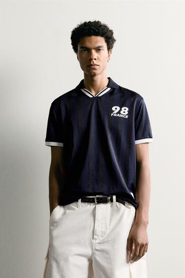 Zara FRANCE 98 FIFA WORLD CUP™ FIFA CLASSICS TECHNICAL POLO - Navy blue