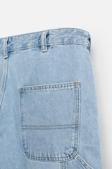 BERMUDA EN DENIM AVEC POCHE DE CHARPENTIER - Bleu clair de Zara - Image 8