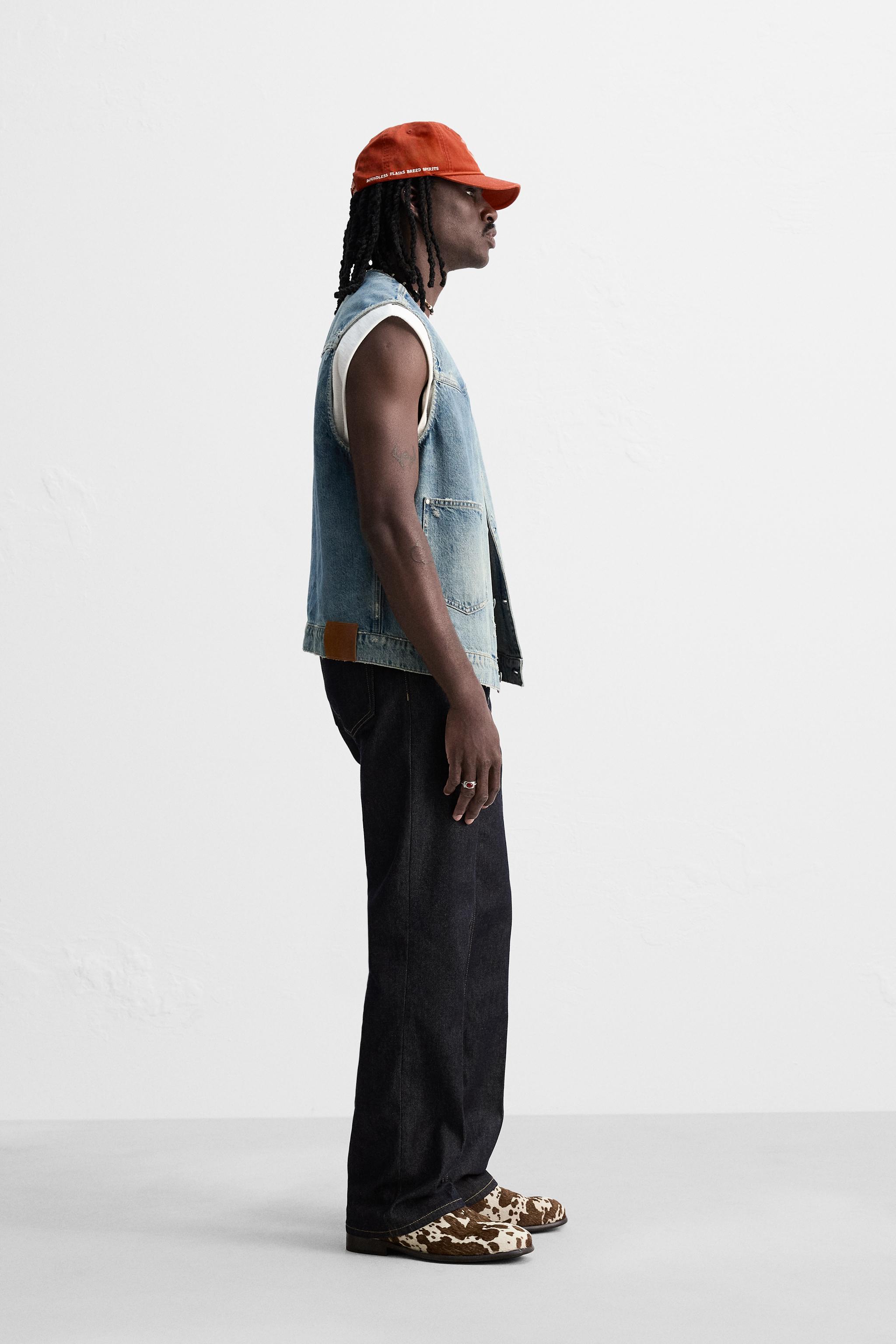 ［ZARA］ウォッシュドデニムベスト ウォッシュド加工デニムベスト - サンド | ZARA Japan / 日本
