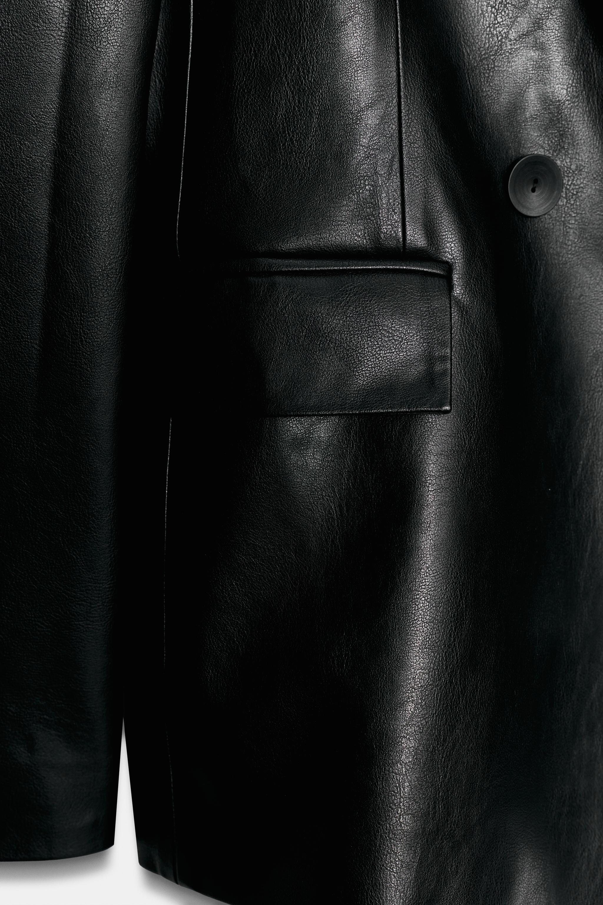 VESTE CROISÉE MATIÈRE SYNTHÉTIQUE