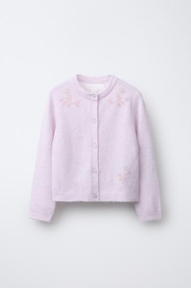 Zara HELMESTEGA KOOTUD KARDIGAN - Helelilla