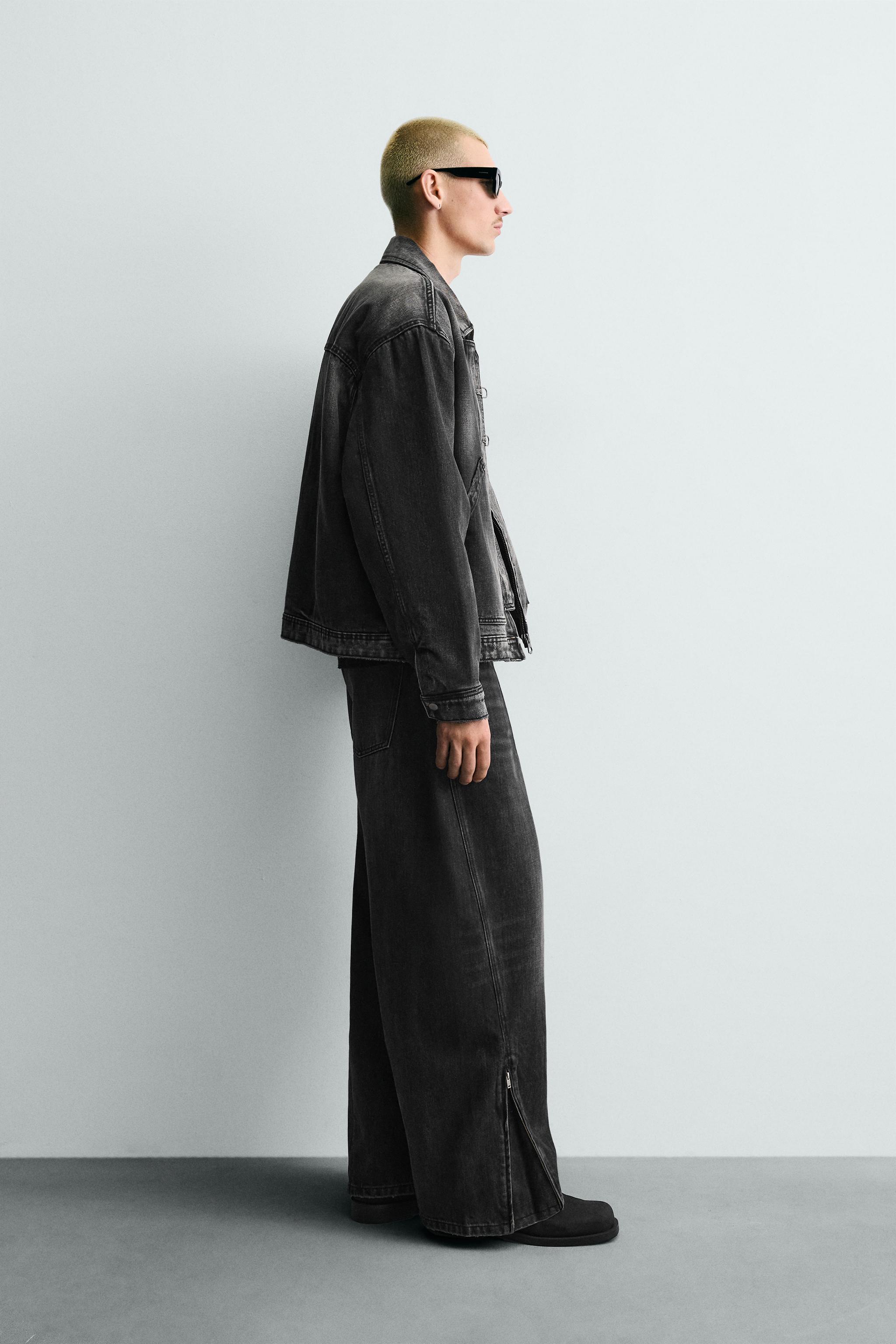 BOXY FIT DENIM JACKET WITH FIREMAN CLASPS