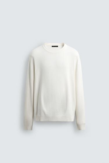 Zara BASIC REGULAR FIT JUMPER - Oyster-white
