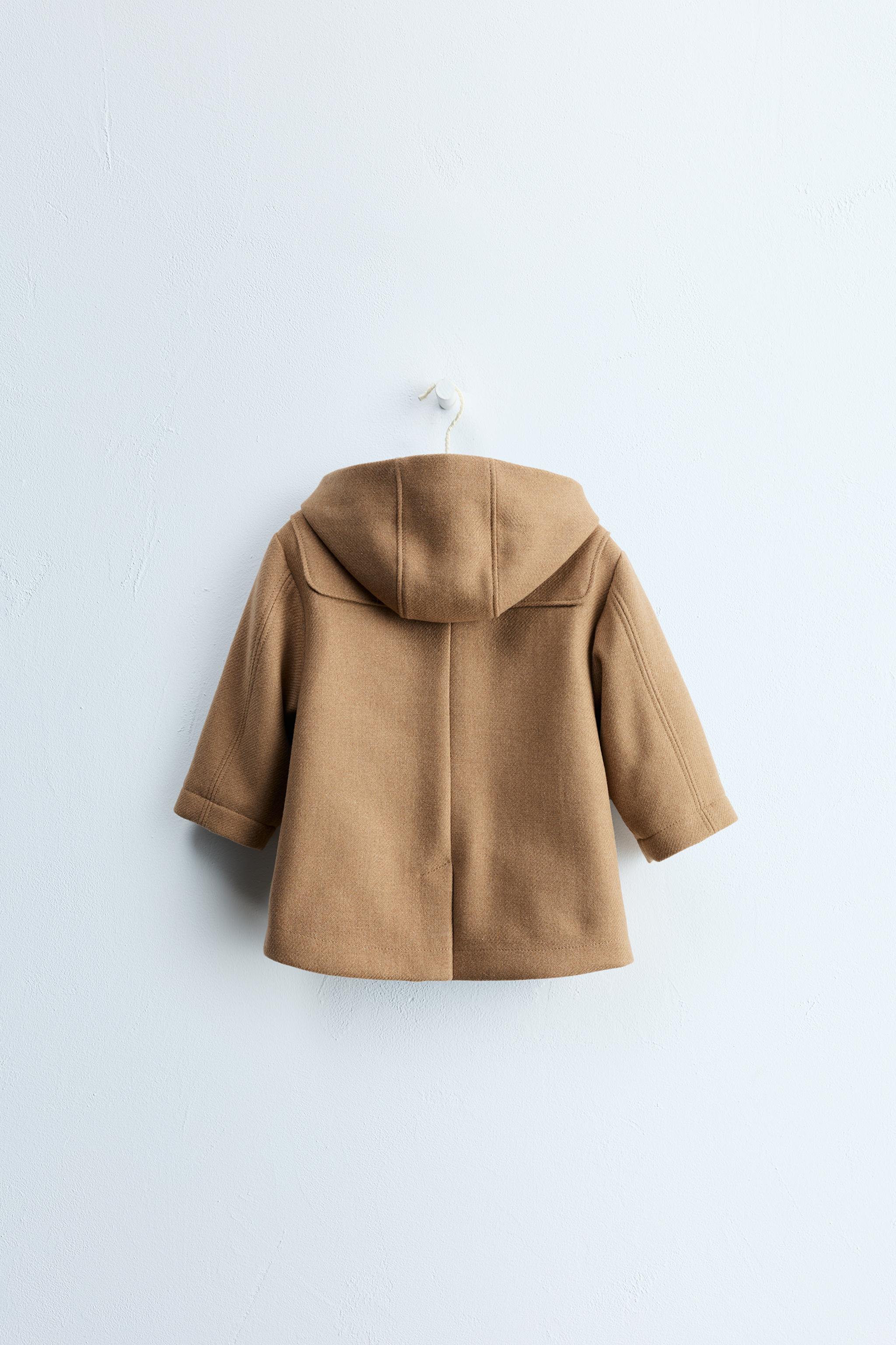 ZARA TIMELESS - WOOL HOODIE DUFFLE COAT FROG FASTENING