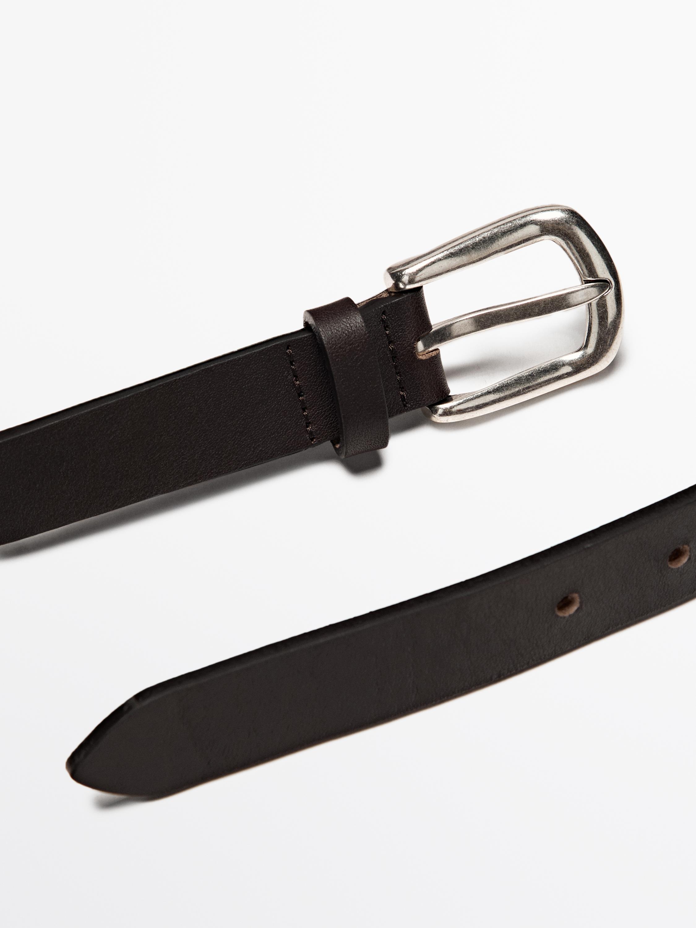 Ceinture en cuir nappa