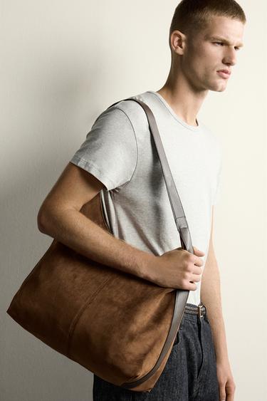 MALA TOTE BAG LISA - Castanho-tabaco da Zara - Imagem 0