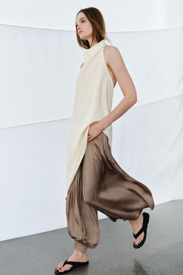 TOP ASIMÉTRICO ZW COLLECTION - Blanco roto de Zara - Imagen 0